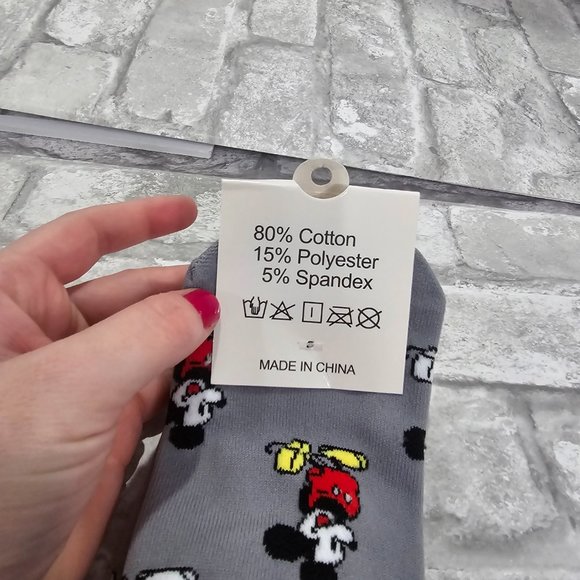 No Bad Days‎ Club Mickey Mouse Socks Woven New - Picture 6 of 7